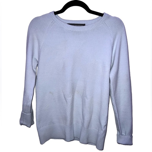 FRENCH CONNECTION | BLUE LONG SLEEVE CREW NECK SWEATER {Flawed} - Picture 2 of 10